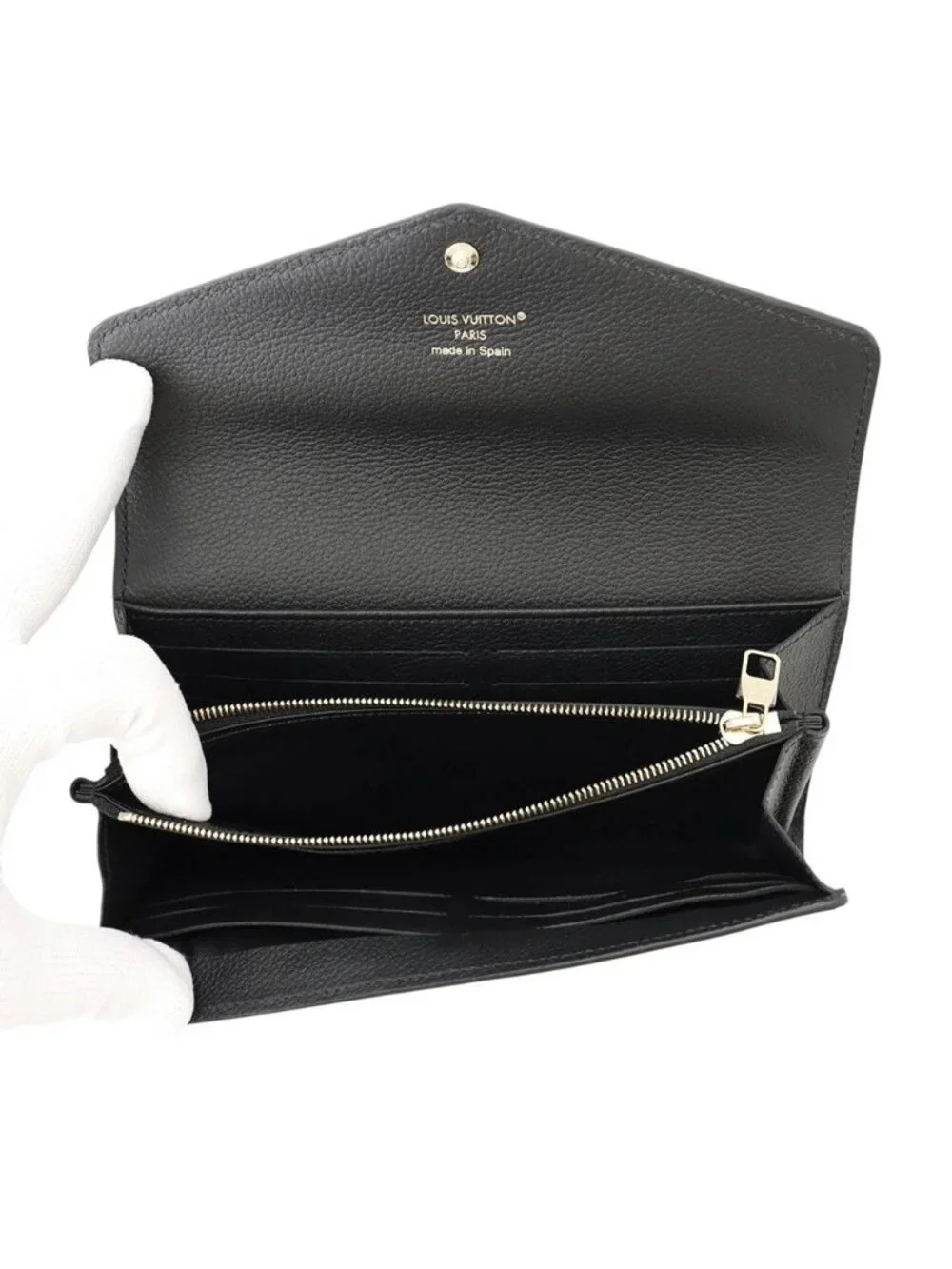 Louis Vuitton Wallet Monogram Empreinte Portefeuille Sarah Black